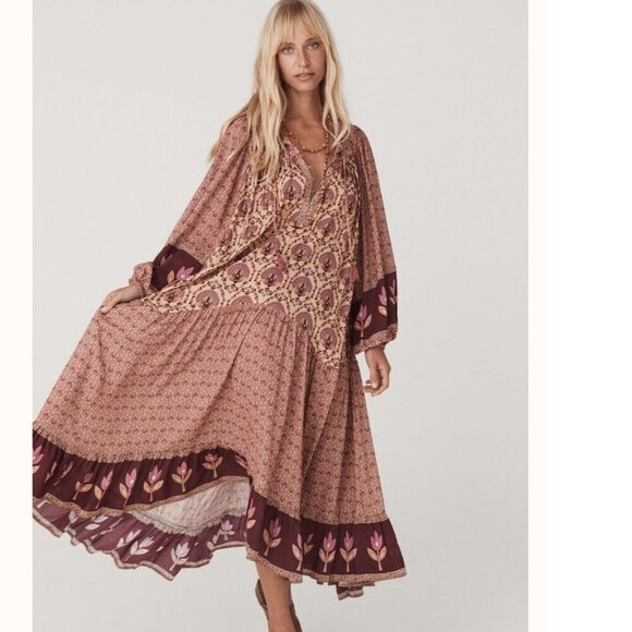 Spell Dresses & Skirts - SPELL Chateau Boho Gown Grape Purple Maxi Long Dress Size Small NWT